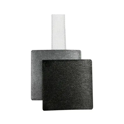 Gordijnbinder magneet vierkant grijs zwart