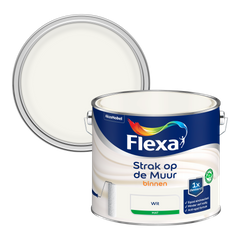 Praxis Flexa muurverf Strak op de Muur mat wit 2,5L aanbieding