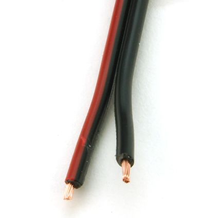 Câble audio rouge/noir 2x0.75 10m