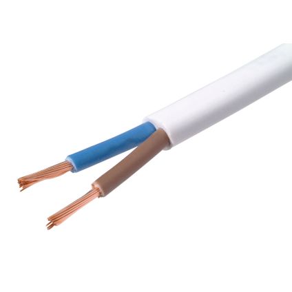 Sencys elektrische kabel 'VTLBp 2G0,75' wit 5 m