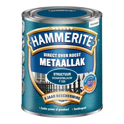 Hammerite metaallak structuur donkerblauw 750ml 2