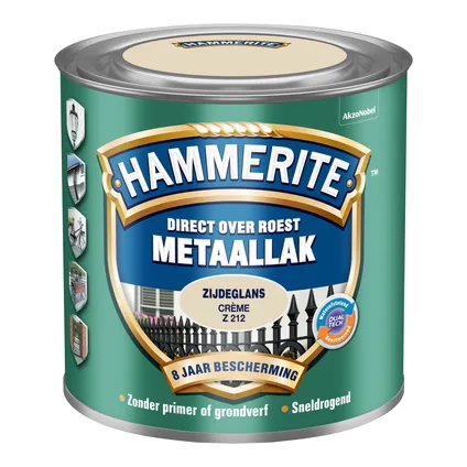 Hammerite metaallak zijdeglans crème 250ml 2