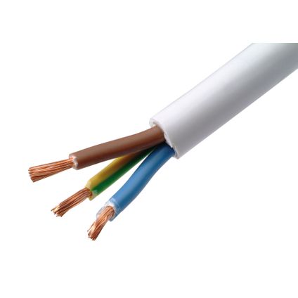 Sencys Elektrische kabel VTMB 3x1,5mm² wit 10m