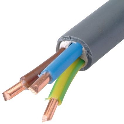 Sencys elektrische kabel 'XVB-F2 3G4' grijs 1 m