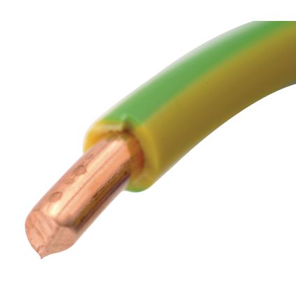 Sencys elektrische kabel VOB 10mm² geel-groen 1m