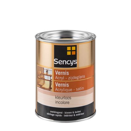 Sencys vernis acryl zijdeglans kleurloos 500ml