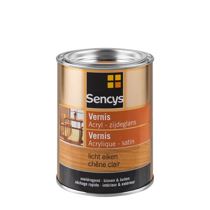Sencys vernis acryl zijdeglans licht eiken 500ml