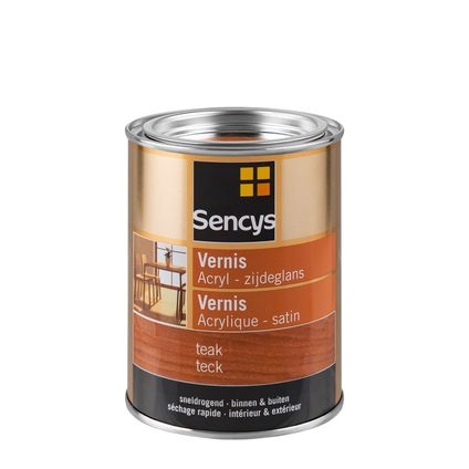 Vernis acrylique Sencys satiné teck 500ml