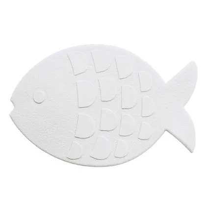 Mini tapis antidérapant Spirella Globefish blanc 5 pièces