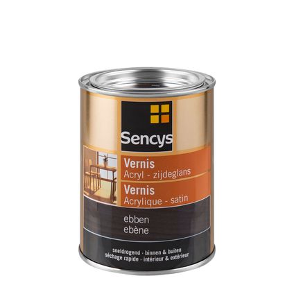 Sencys vernis acryl zijdeglans ebbenhout 500ml