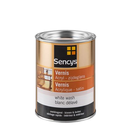 Sencys vernis acryl zijdeglans wit 500ml