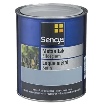 Sencys metaallak zijdeglans wit 250ml