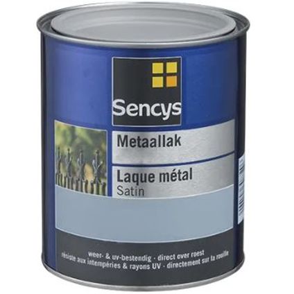 Sencys metaalverf hoogglans zwart 250ml