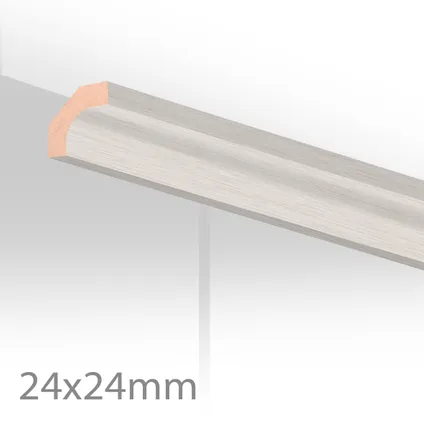 Moulure creuse HDM - MDF - Blanc gris Allure - 24x24 mm - Longueur 260cm 2