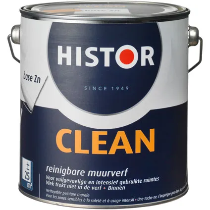 Histor muurverf Clean RAL 9010 2,5L