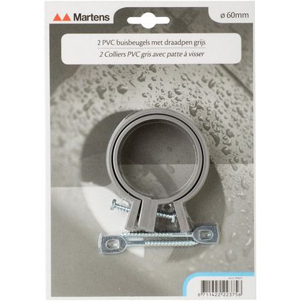 Martens beugel+pen 60mm M6  grijs