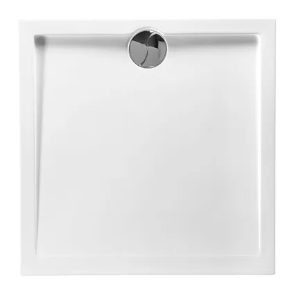 Receveur de douche Allibert Slim polybéton carré 80x80cm blanc