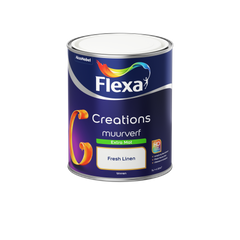 Praxis Flexa muurverf Creations extra mat 3000 fresh linen 1L aanbieding