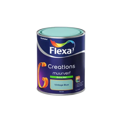 Flexa muurverf Creations extra mat 3014 vintage blue 1L 2