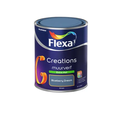 Flexa muurverf Creations extra mat 3032 blueberry dream 1L