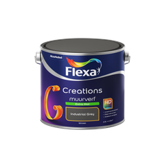 Praxis Flexa muurverf Creations extra mat 3036 industrial grey 2,5L aanbieding