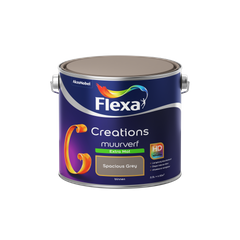 Praxis Flexa muurverf Creations extra mat 3026 spacious grey 2,5L aanbieding