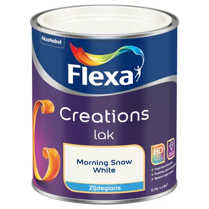 Flexa lak Creations zijdeglans morning snow 750ml 3