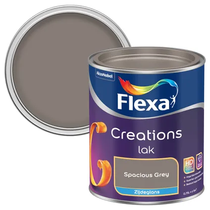 Flexa lak Creations zijdeglans spacious grey 750ml