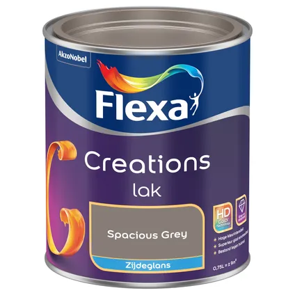 Flexa lak Creations zijdeglans spacious grey 750ml 3
