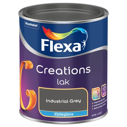 Flexa lak Creations zijdeglans industrial grey 750ml 3
