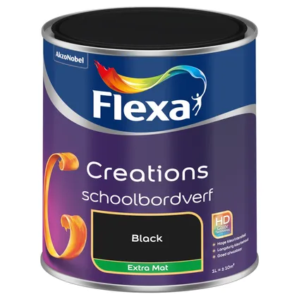 Flexa Creations Muurverf Schoolbordverf true black 4033 1 L 3