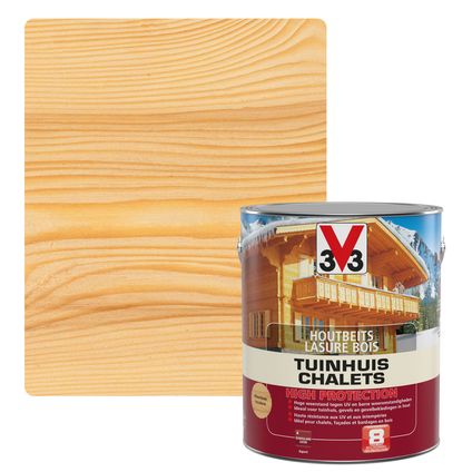 V33 houtbeits Tuinhuis High Protection transparant zijdeglans 2,5L
