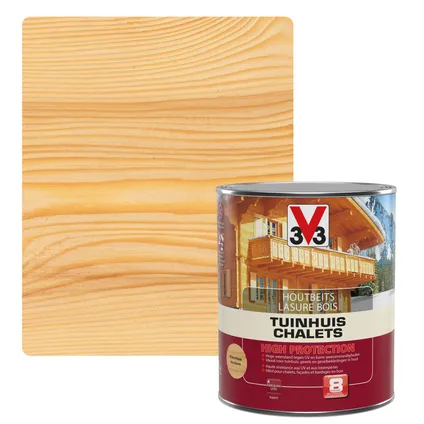 V33 houtbeits Tuinhuis High Protection transparant zijdeglans 0,75L