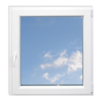 Fenêtre oscillo-battante simple Eco droite 'SP0708R' PVC blanc 78 x 86 cm