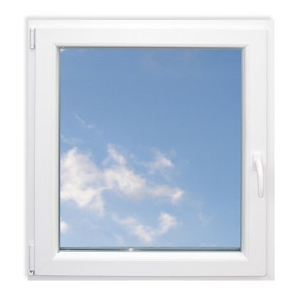Fenêtre oscillo-battante simple gauche 'SP0708L' PVC blanc 78 x 86 cm