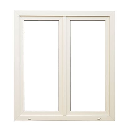 Fenêtre oscillo-battante double 'SP0912' PVC blanc 98 x 126 cm