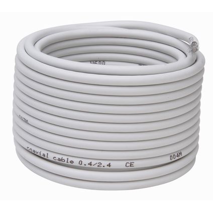 Kopp câble coaxial 4,9mm² 75 Ohm blanc 10 mètre