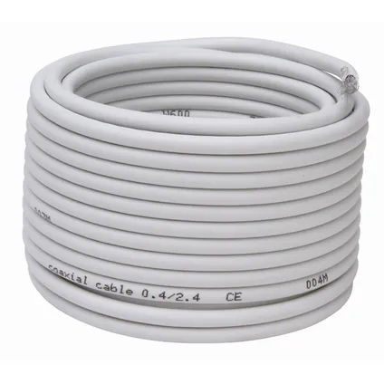 Kopp coax kabel 4,9mm² 75 Ohm wit 10m
