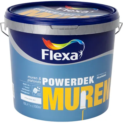 Flexa muurverf Powerdek Muren & Plafonds wit 10L