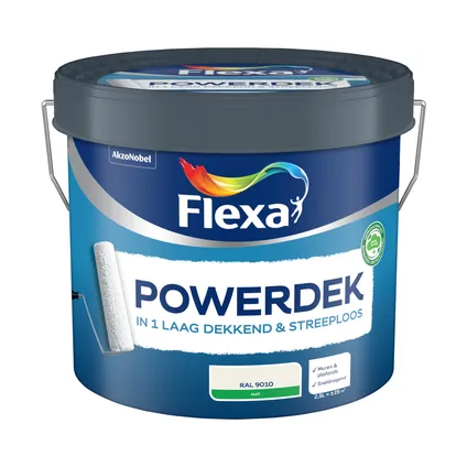 Flexa muurverf Powerdek Muren & Plafonds 9010 2,5L 3
