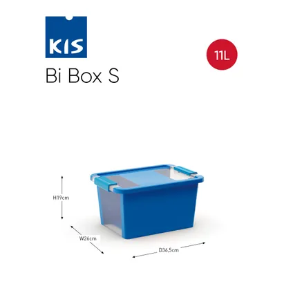 Kis Bi-box opbergbox S blauw 11L 4