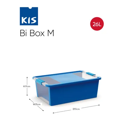 Kis Bi-box opbergbox M blauw 26L 2