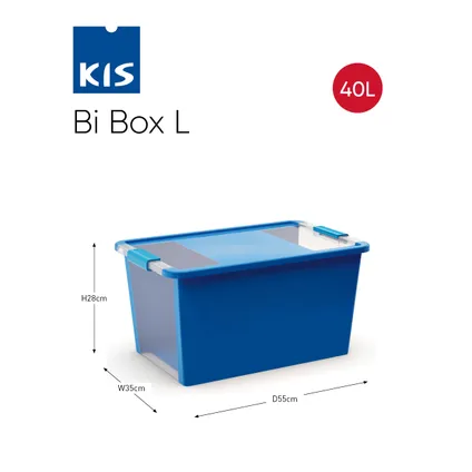 Boîte de rangement Kis Bi-box L bleu 40L 2