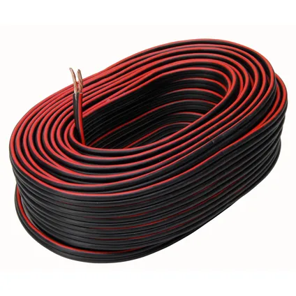 Kopp cordon haut-parleur 2 x 1,5 mm² noir / rouge 20 mètres