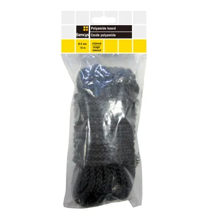 Corde polyamide Sencys noir 6mmx10m