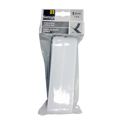 Velcro auto-adhésif Sencys blanc 1,5m 20mm