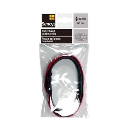 Sencys zelfklevende tape zwart 2x6cm