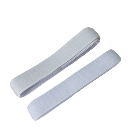Sencys klittenband zelfklevend naaibaar wit 2x10cm 2st.