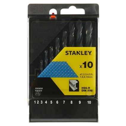 Stanley metaalboor set STA56030-QZ – 10 stuks