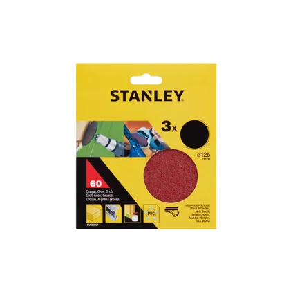 Disque abrasif Stanley STA32067-XJ 125mm K60 3 pcs